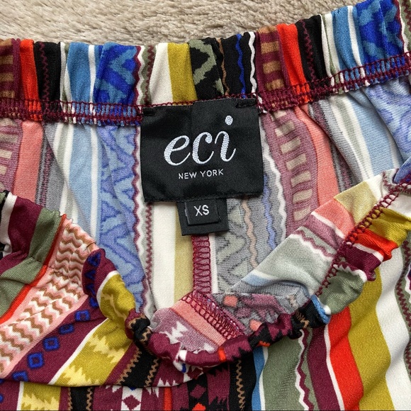 NWOT ECI New York Striped Pull On Pants - Picture 5 of 6